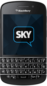 BlackBerry Q10 com o app SkyECC